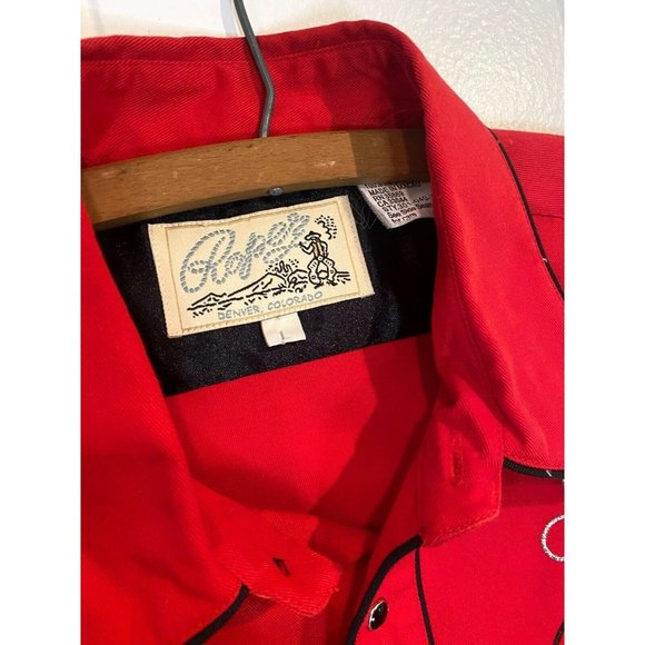 Vintage Roper Men's Western Pearl Snap Button Down Shirt Embroidered Guitars LG - Picture 4 of 5